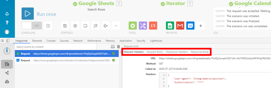 make(integromat) DevToolのライブストリームの使用方法